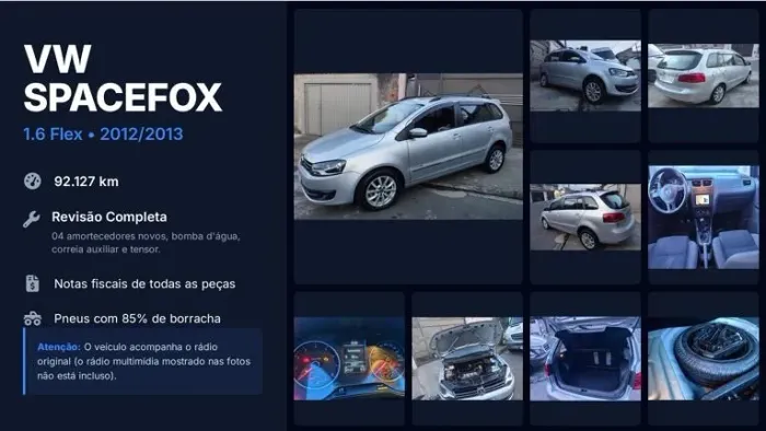Volkswagen Spacefox Sportline/highline 1.6 T.flex 2013