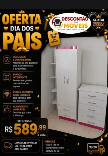 Guarda-Roupa + cômoda infantil