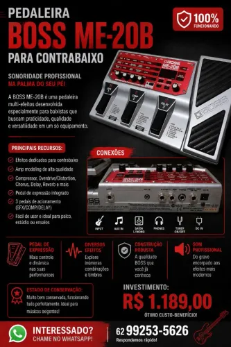 Pedaleira de baixo Boss ME 20B