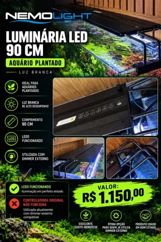 Luminária Nemolight 90cm Luz Branca