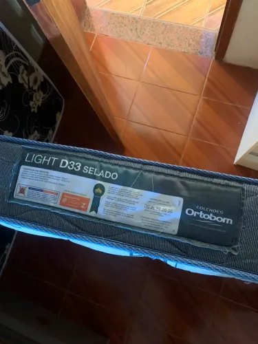 CAMA DE SOLTEIRO COM COLCHÃO ORTOBOM