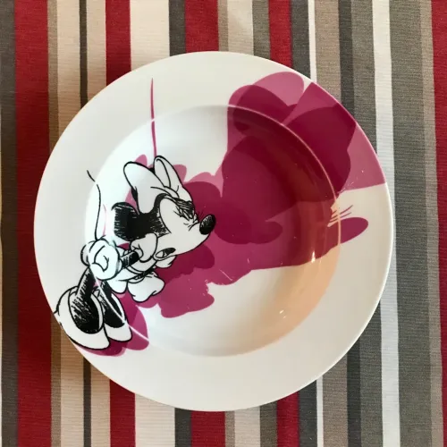 prato fundo de porcelana disney minnie