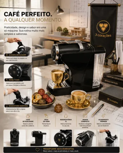 Cafeteira profissional Expresso Três Corações Serv GRANDE 2L - usada
