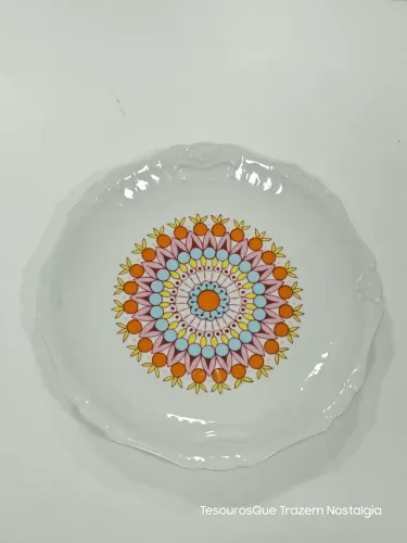 Prato Mandala Porcelana Real 27cm