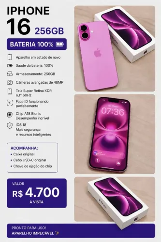 iPhone 16 256 gb Rosa