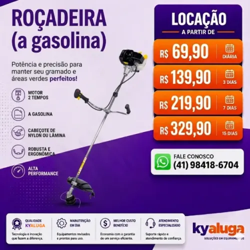 ALUGUEL - roçadeira a gasolina