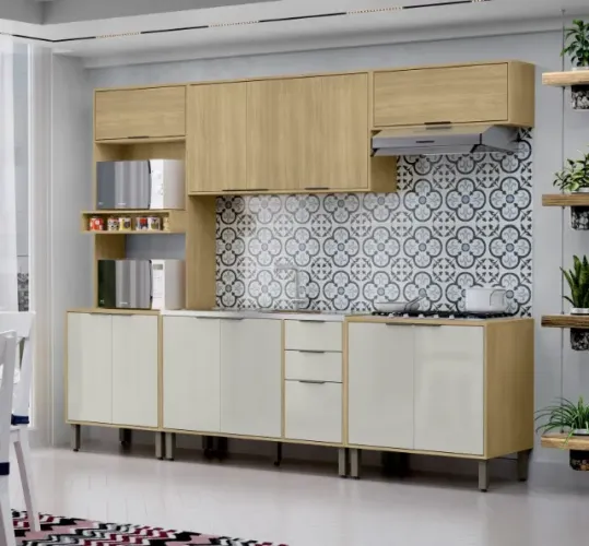 Armário de Cozinha Completo 5 Módulos com Paneleiro (Novo) Entrega Grátis!