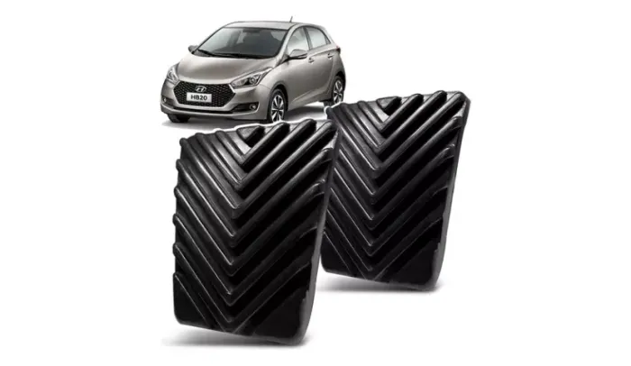 Kit Par de Borrachas para Pedais para o Hyundai Hb20 Manual Ano 2012 - 2019
