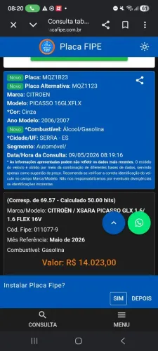 Citroen Xsara Picasso GLX 1.6/ 1.6 Flex 16V 2007