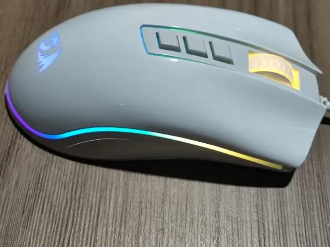 Mouse Gamer Rgb Redragon Cobra Branco 12400dpi M711W