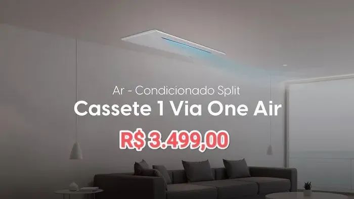 Ar Split Cassete 1 Via Elgin INVERTER 12000 BTUs + Novo + Nota + 3 Anos Garantia + Cartão