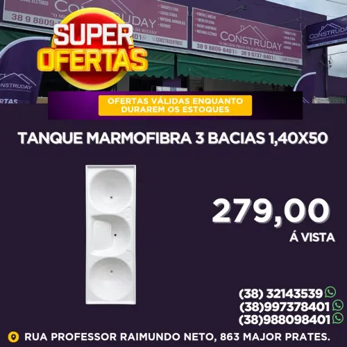 Tanque Marmofibra 3 Bacias 1,40m