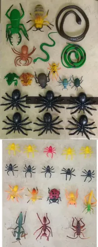 Lote de Insetos Brinquedos Usados de Borracha Vinil Plastico 