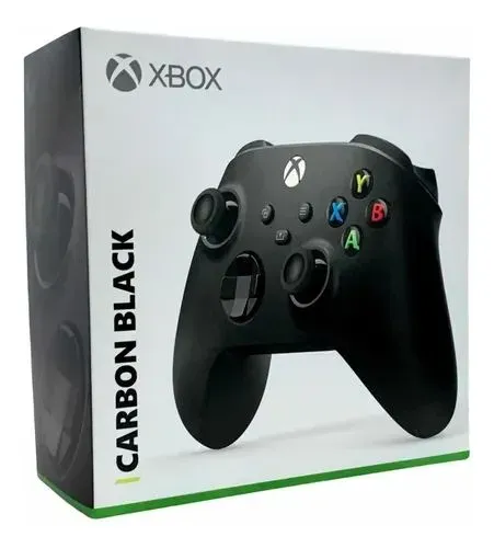 Controle xobx carbon black na caixa