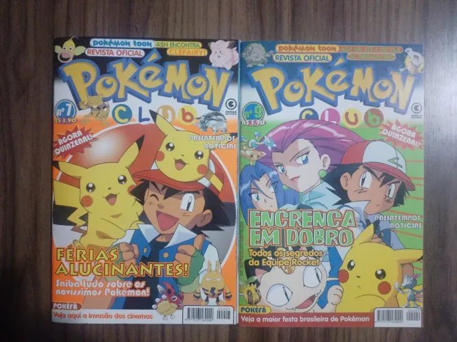 Pokémon Club Nº 7 e Nº 9 - Revistas Antigas - Colecionador