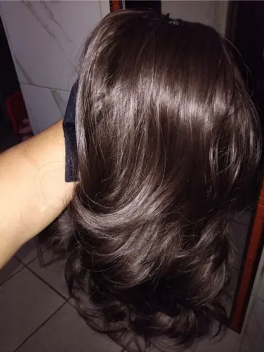 Peruca 100% orgânico semelhante humano.