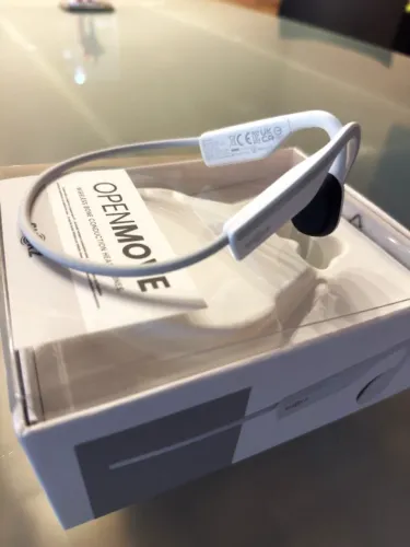 Fone de ouvido open-ear sem fio Shokz Sport OpenMove Branco