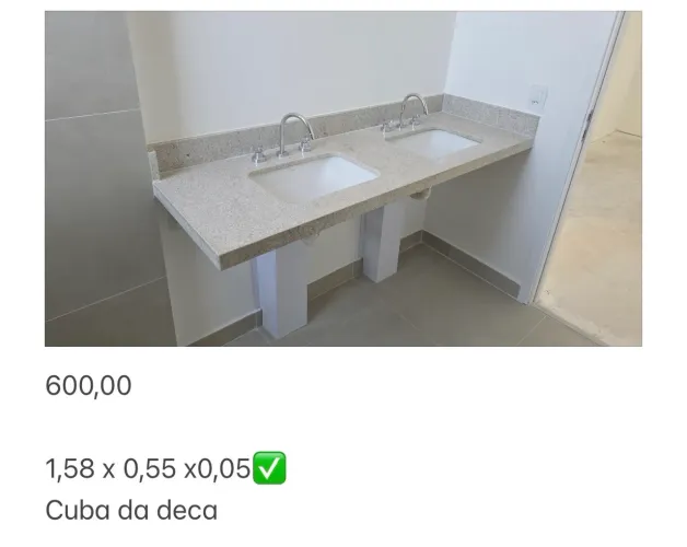 Pia dupla para banheiro- retirar no local