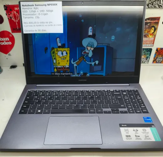 Notebook Samsung NP550x i3-11gen