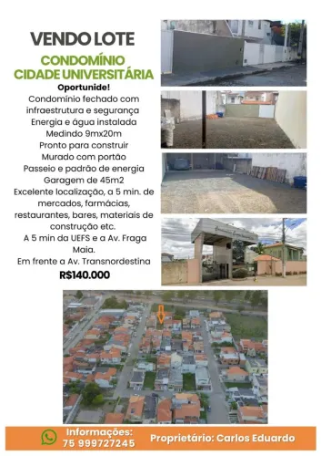 Lote murado Cidade Universitária