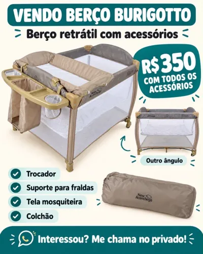 Berço portátil burigotto 