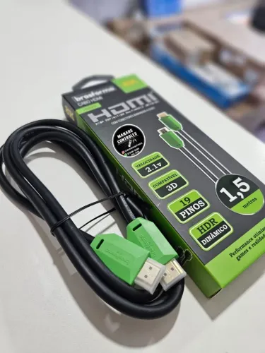Cabo HDMI 1,5 metros 8k velocidade 2.1 . Dinheiro ou Pix