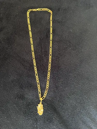Cordão de prata banhado a ouro 