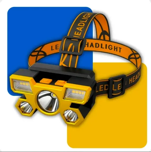 Lanterna de Cabeça LED Recarregável USB para Pesca, Camping, Trilha e Trabalho