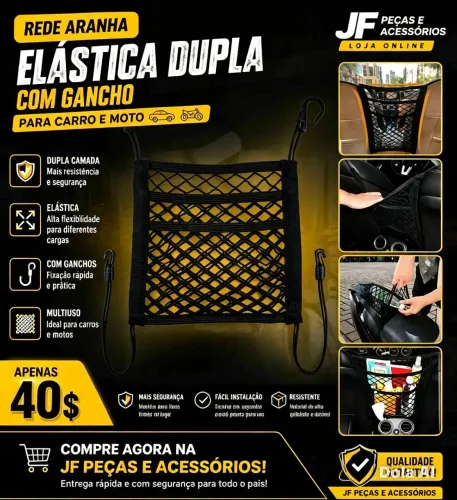 Rede aranha para moto e carro .