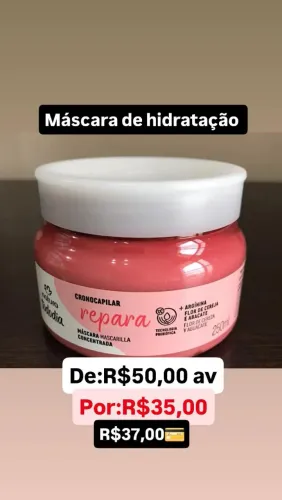 Máscara de hidratação natura