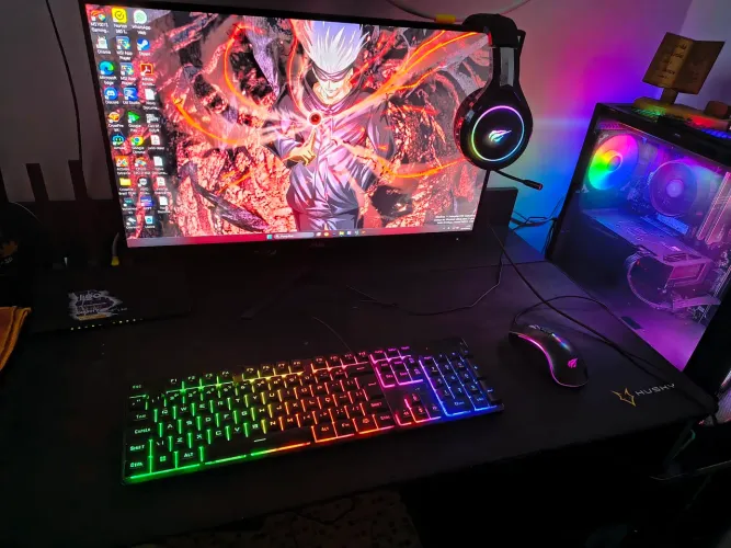 Setup Gamer Completo Ryzen 5 5600 + RX 7600 8GB + 32GB RAM + SSD 1TB + Monitor 180Hz