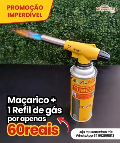 KIT MAÇARICO CULINÁRIO PORTÁTIL COM GÁS COD: 0129