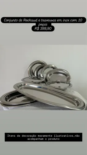 Conjunto de Réchaud com 10 peças