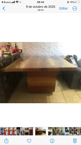 Mesa madeira maciça quadrada 