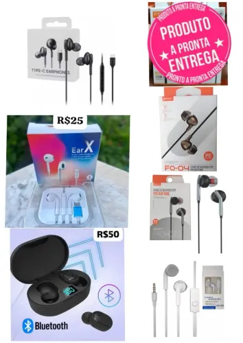 Fones de ouvido a partir de R$9,99 leiam a descrição