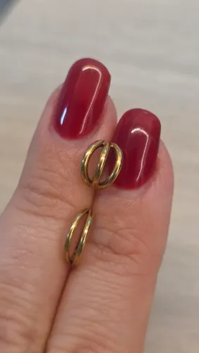 Piercing argola dupla e tripla titânio dourado 2