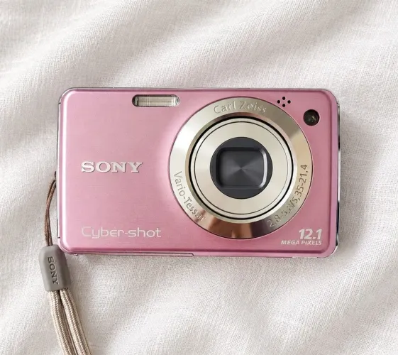Câmera Sony Cyber-Shot DSC-W210 12.1 MP | rosa completa relíquia