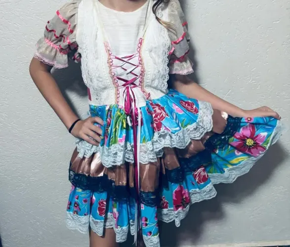 Vestido quadrilha 10 Anos