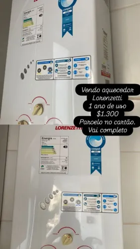Aquecedor a Gaz Lorenzetti 15 Litros, Novíssimo. 