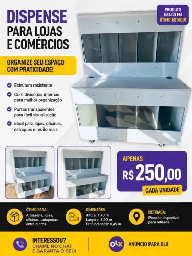 Dispense Expositor para Loja em Ótimo Estado - R$ 250 Cada