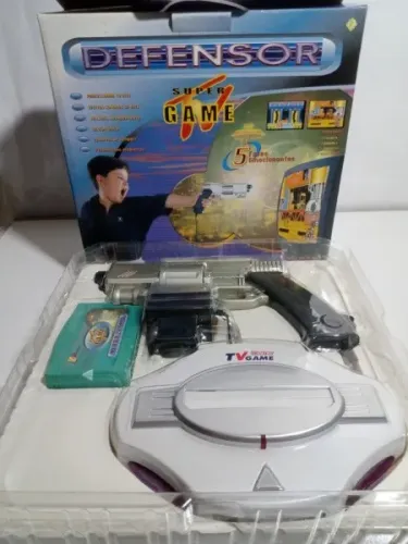 ANTIGO VIDEO GAME DEFENSOR SUPER GAME TV NA CAIXA ORIGINAL NUNCA USADO SEM TESTE