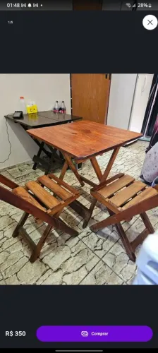 Jogo de mesa 4 cadeiras