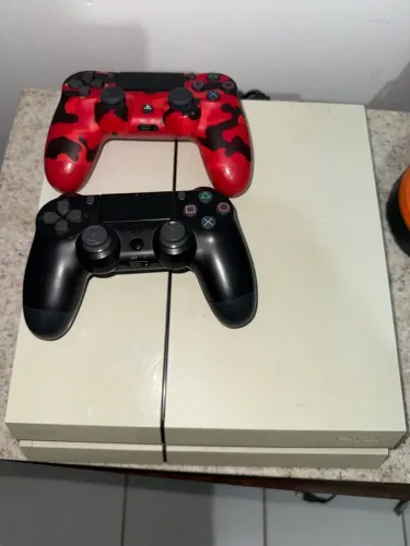 Ps4 Fat Branco 500gb + 2 controles + 9 jogos