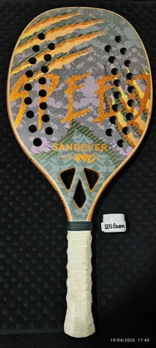 Raquete de Beach Tênis - Sandever Speed BTR 990 - GRÁTIS UM OVER GRIP NOVO