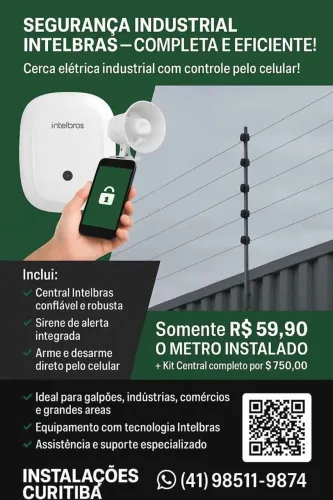 Kit Cerca Elétrica Industrial e Residencial - Instalação Rápida