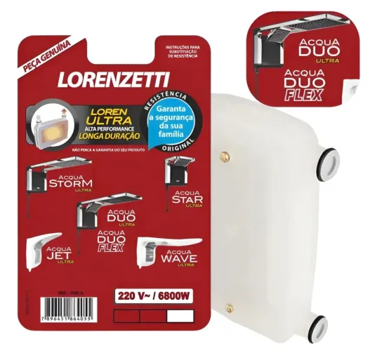 Resistência de chuveiro Lorenzetti acqua ultra 7800w 220V