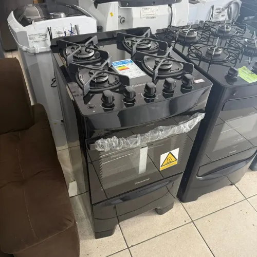 Fogão Elétrico 4 Bocas Continental Preta BARATO