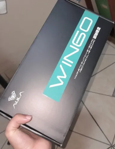 Teclado Gamer Magnético AULA WIN60 Branco(Rapid Trigger / 8K Polling Rate)