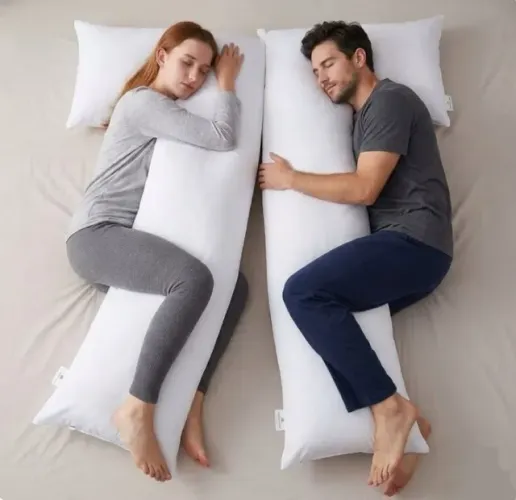 Kit 2 unid. Travesseiros de Corpo NOVOS - Xuxão Body Pillow Linguição 1,28 m X 44,5 cm