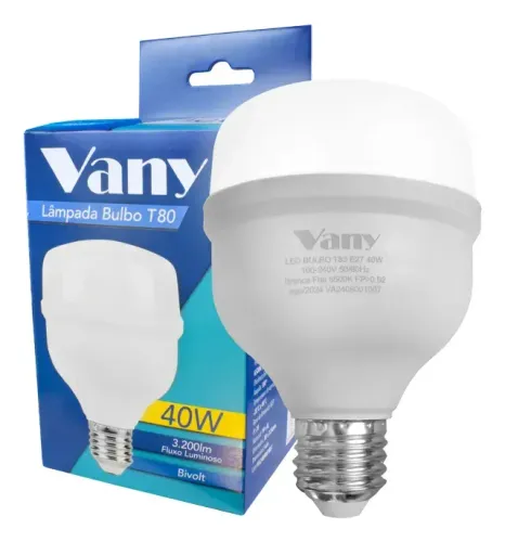 Lâmpada LED Bulbo 40W 6500K - Super Branca e Econômica